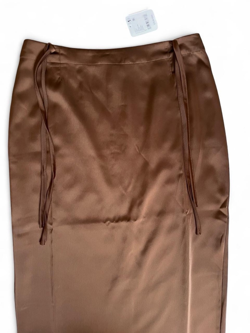 Free People Brown Satin Pencil Skirt